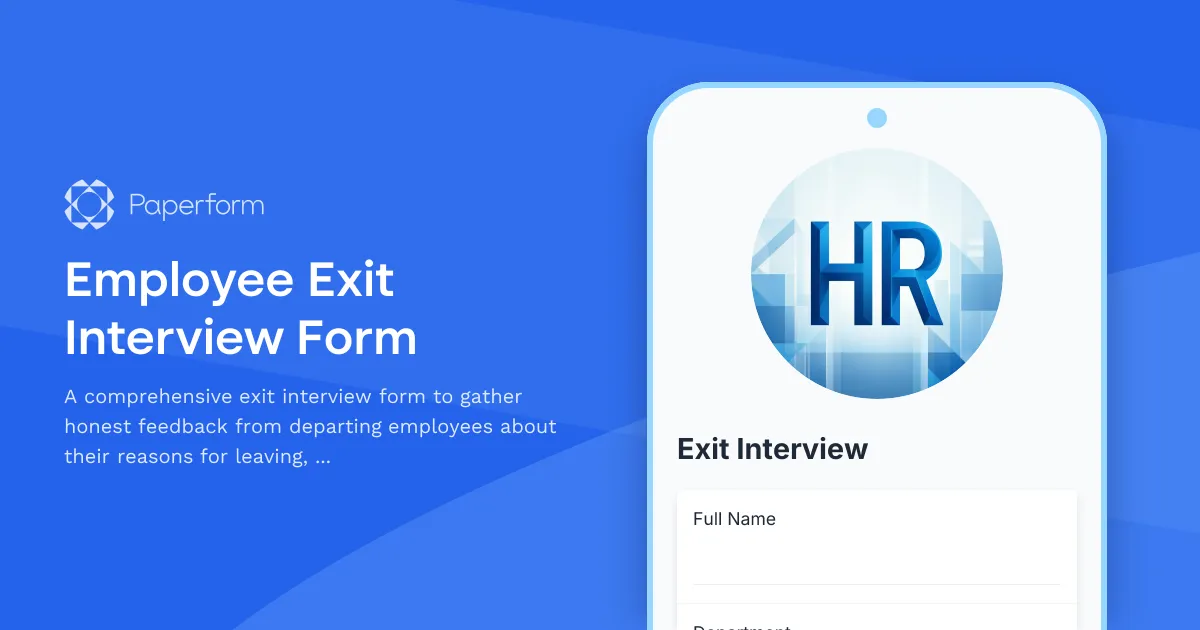 Employee Exit Interview Form