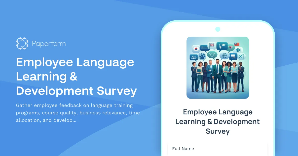 Employee Language Learning & Development Survey