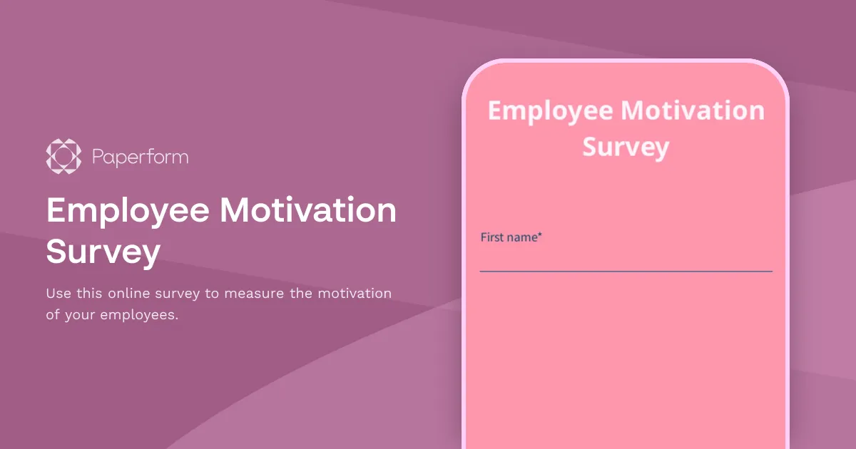 Employee Motivation Survey