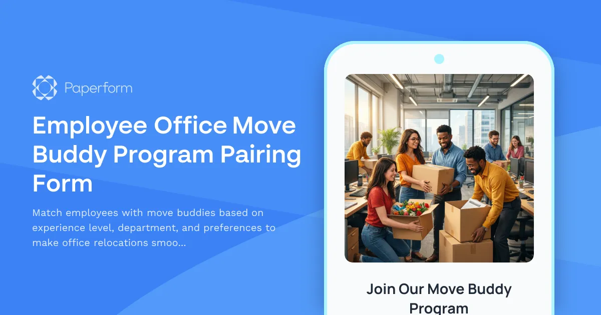 Employee Office Move Buddy Program Pairing Form