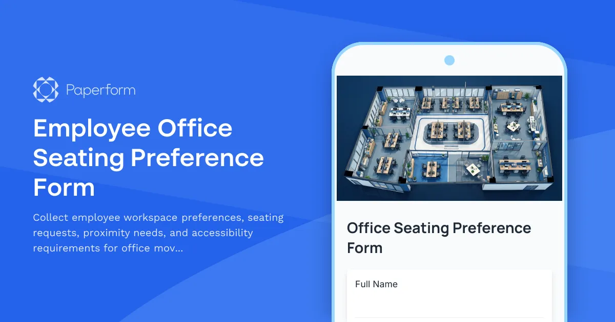 Employee Office Seating Preference Form