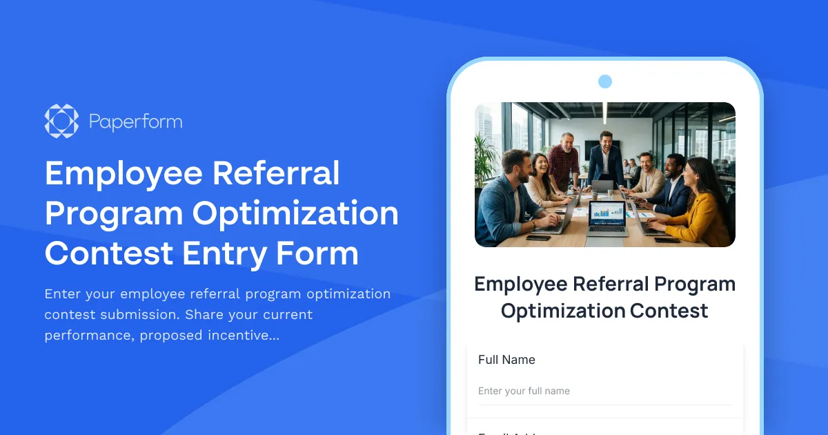 Employee Referral Program Optimization Contest Entry Form
