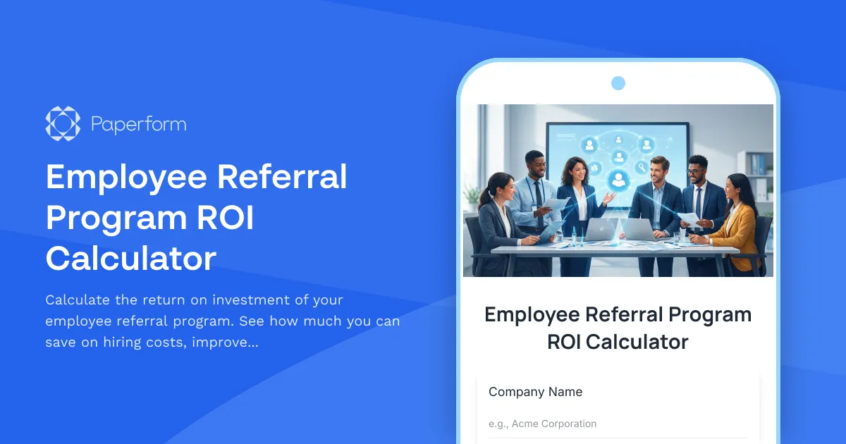 Employee Referral Program ROI Calculator