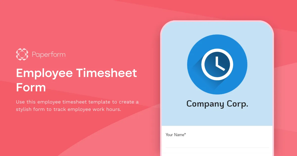 Employee Timesheet Form
