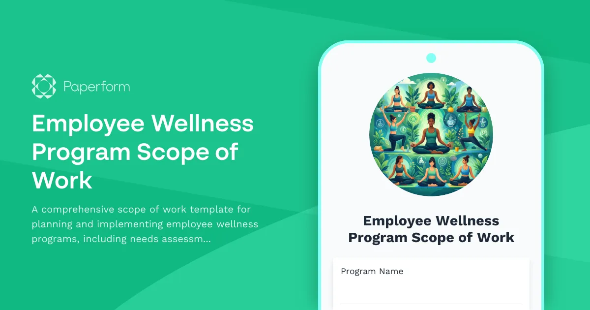 Employee Wellness Program Scope of Work