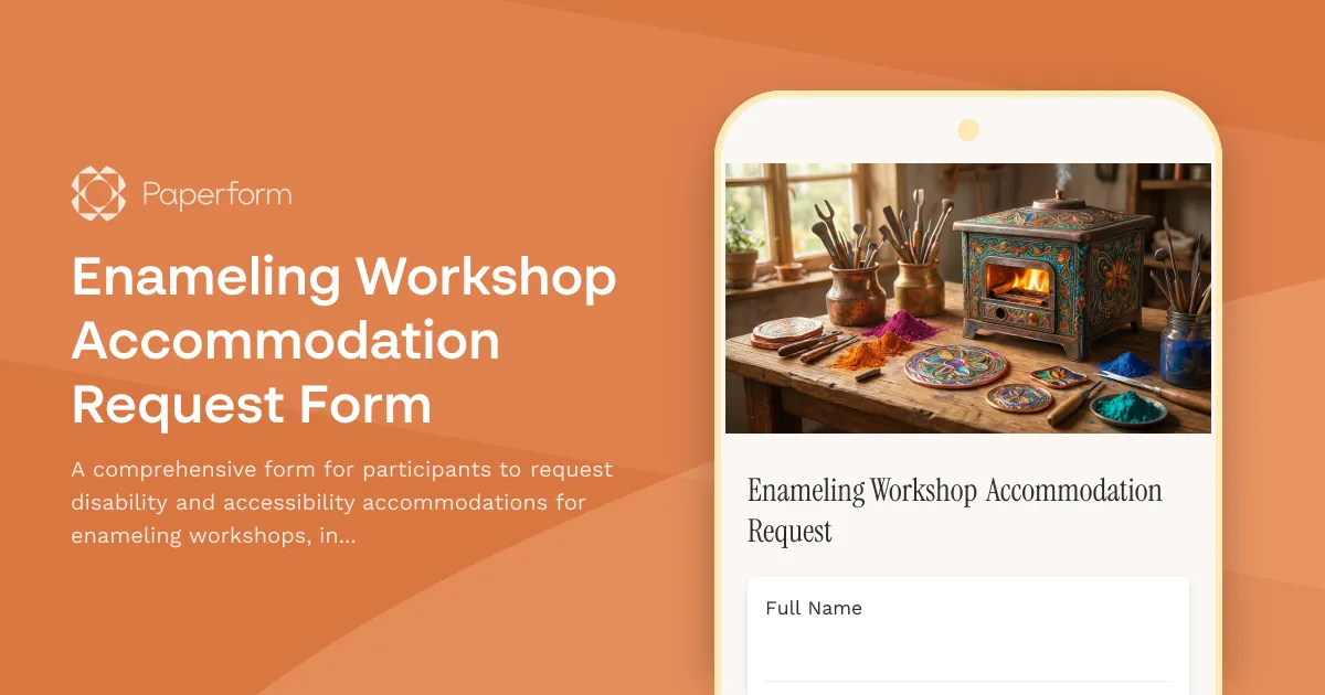 Enameling Workshop Accommodation Request Form