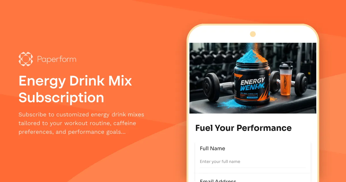 Energy Drink Mix Subscription