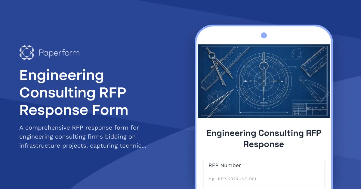 Engineering Consulting RFP Response Form