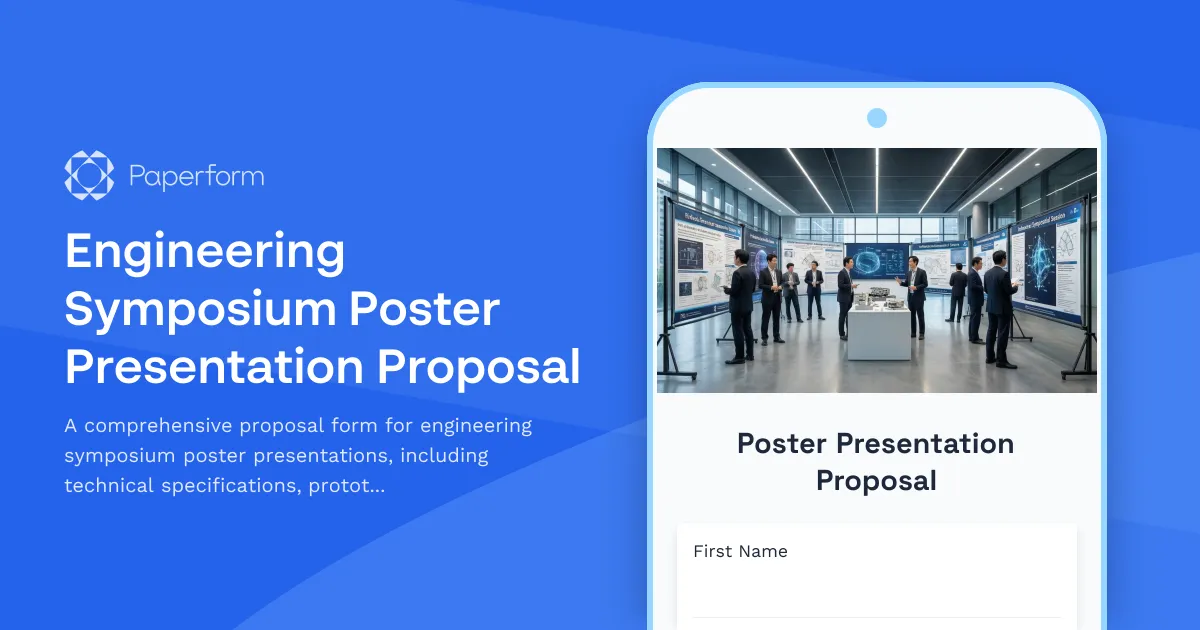 Engineering Symposium Poster Presentation Proposal
