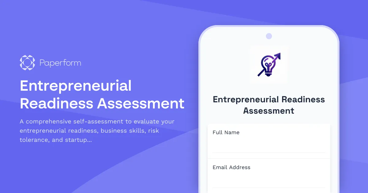 Entrepreneurial Readiness Assessment