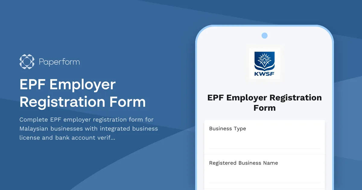 EPF Employer Registration Form