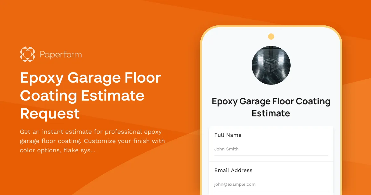 Epoxy Garage Floor Coating Estimate Request