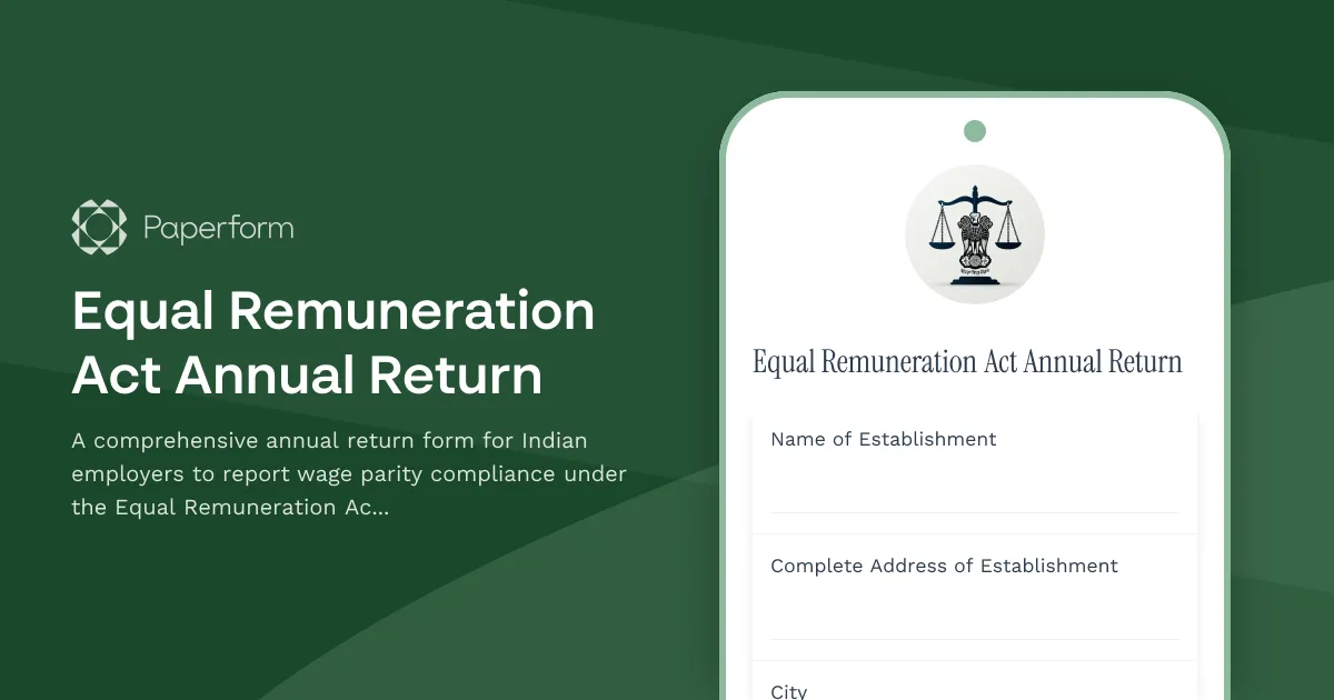 Equal Remuneration Act Annual Return