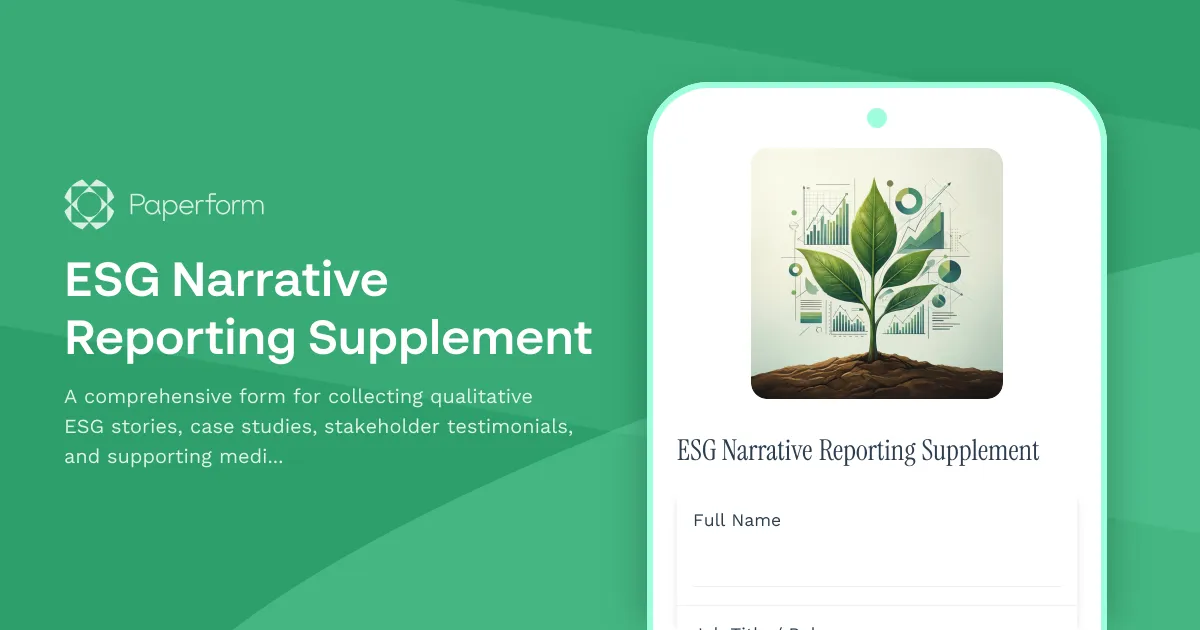 ESG Narrative Reporting Supplement