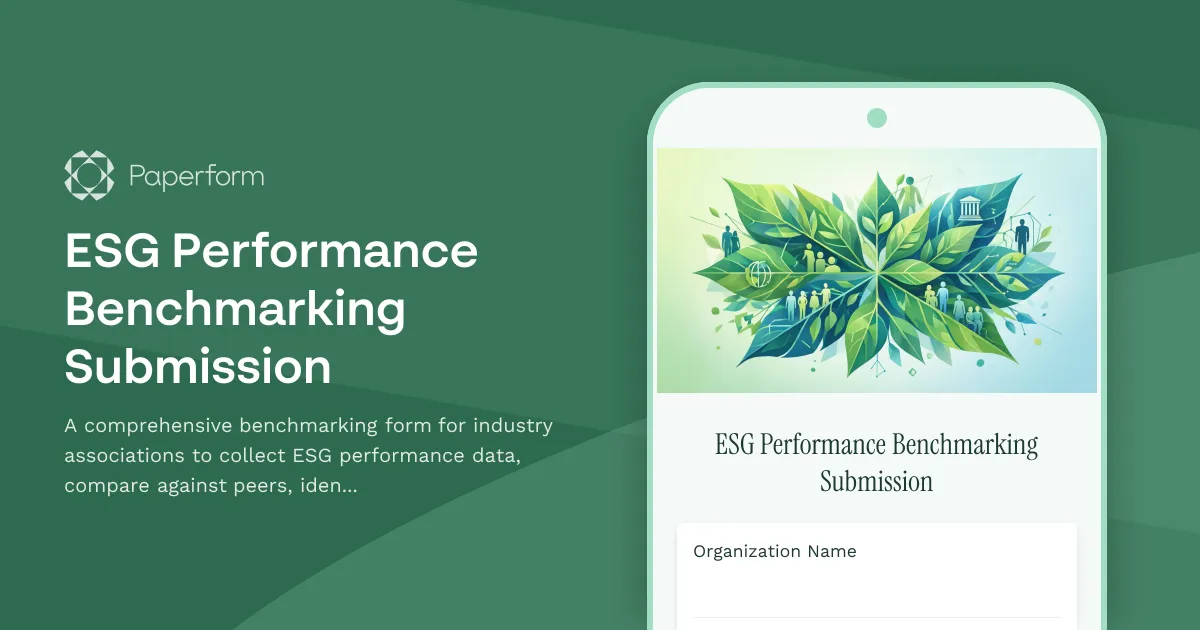 ESG Performance Benchmarking Submission