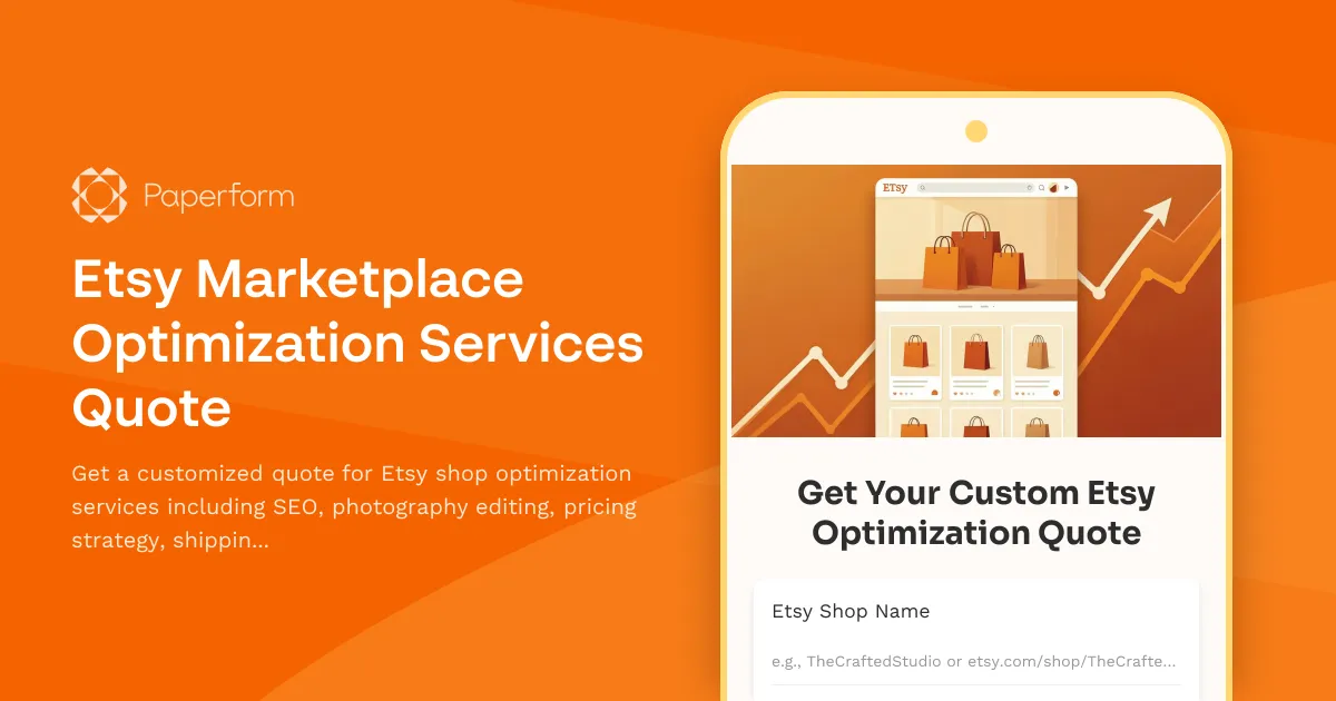 Etsy Marketplace Optimization Services Quote