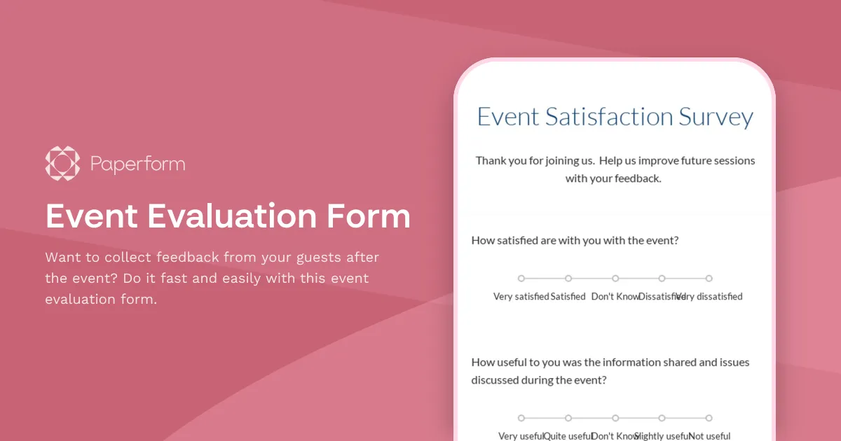 Event Evaluation Form