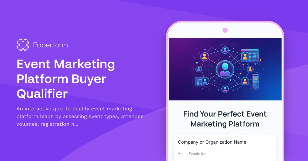 Event Marketing Platform Buyer Qualifier