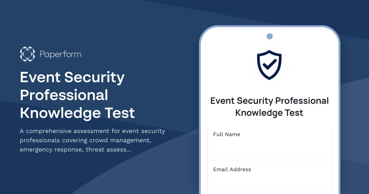 Event Security Professional Knowledge Test