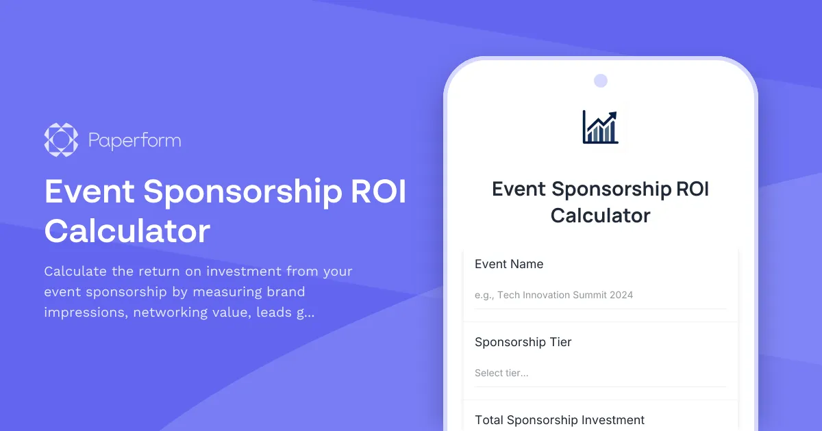 Event Sponsorship ROI Calculator