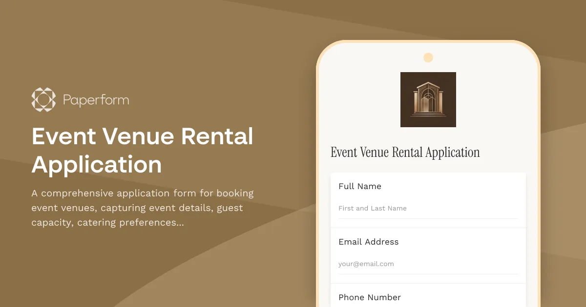 Event Venue Rental Application