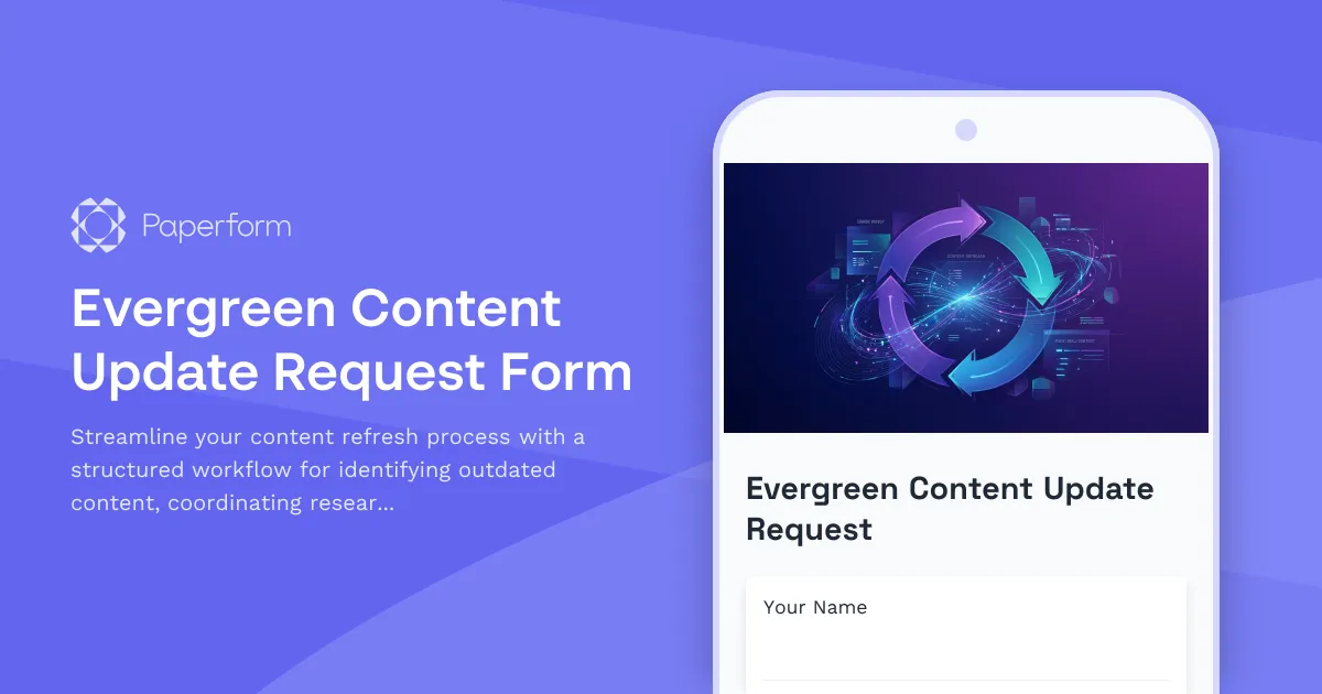 Evergreen Content Update Request Form