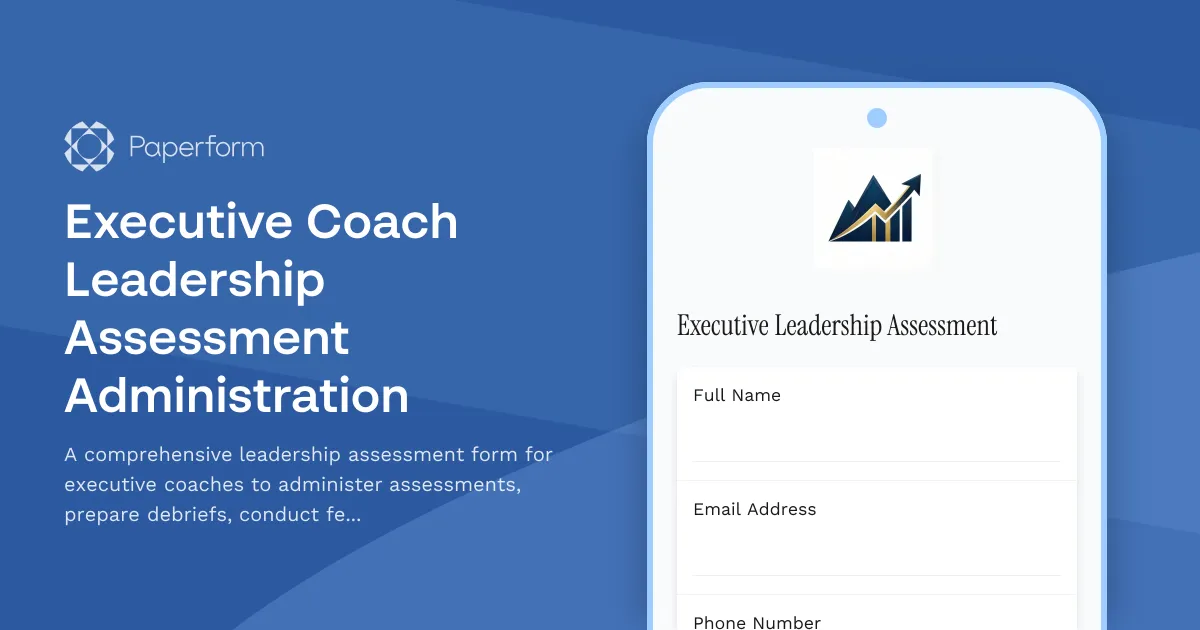 Executive Coach Leadership Assessment Administration