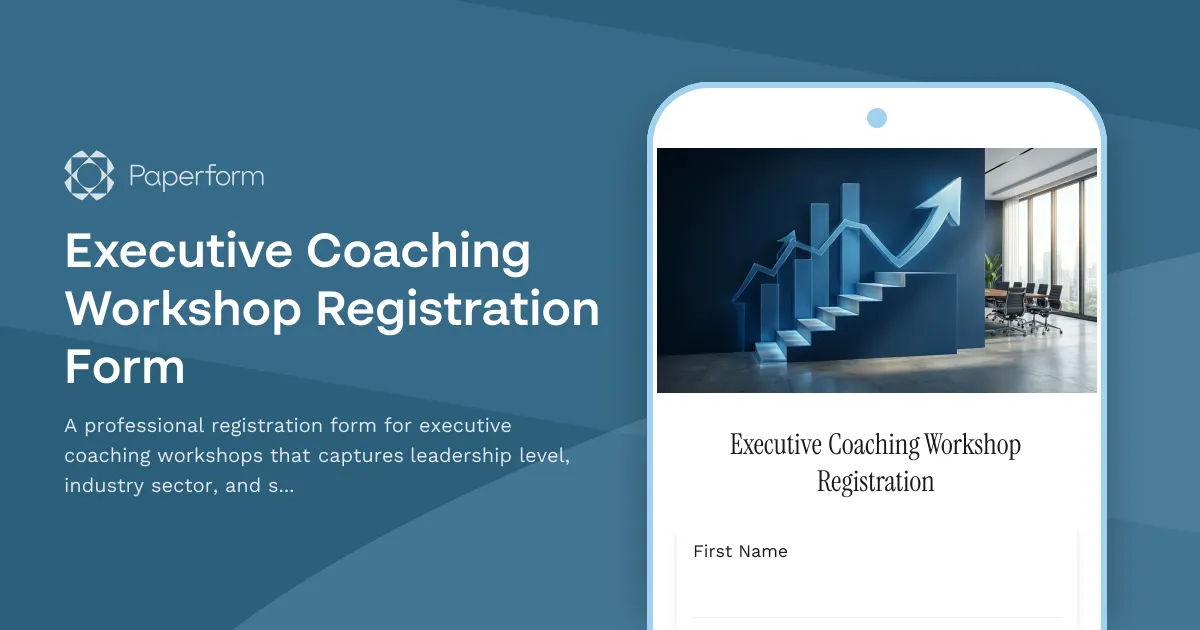 Executive Coaching Workshop Registration Form