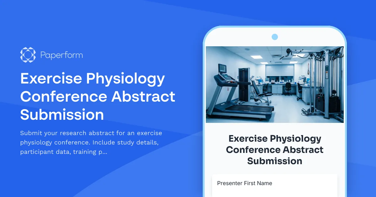 Exercise Physiology Conference Abstract Submission