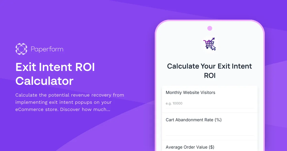 Exit Intent ROI Calculator