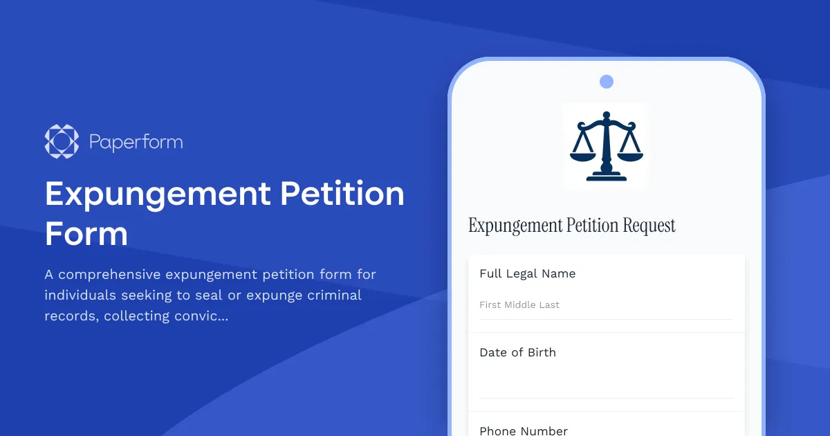 Expungement Petition Form