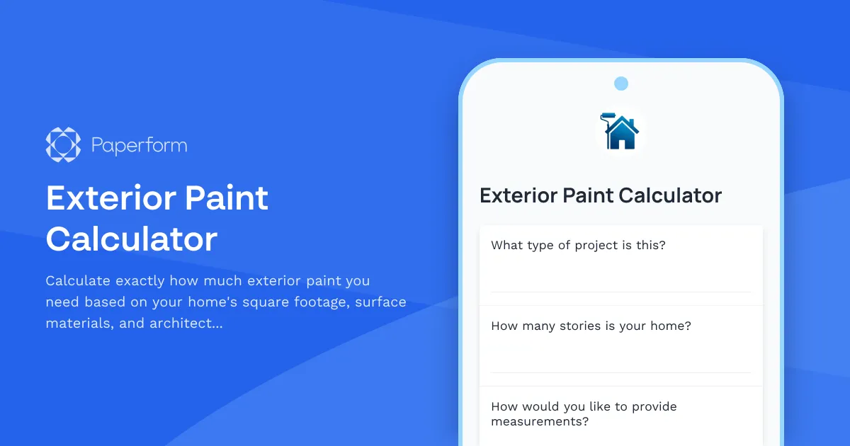 Exterior Paint Calculator