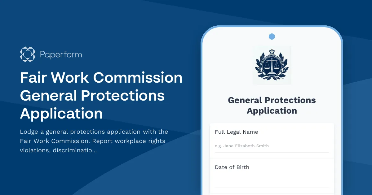 Fair Work Commission General Protections Application