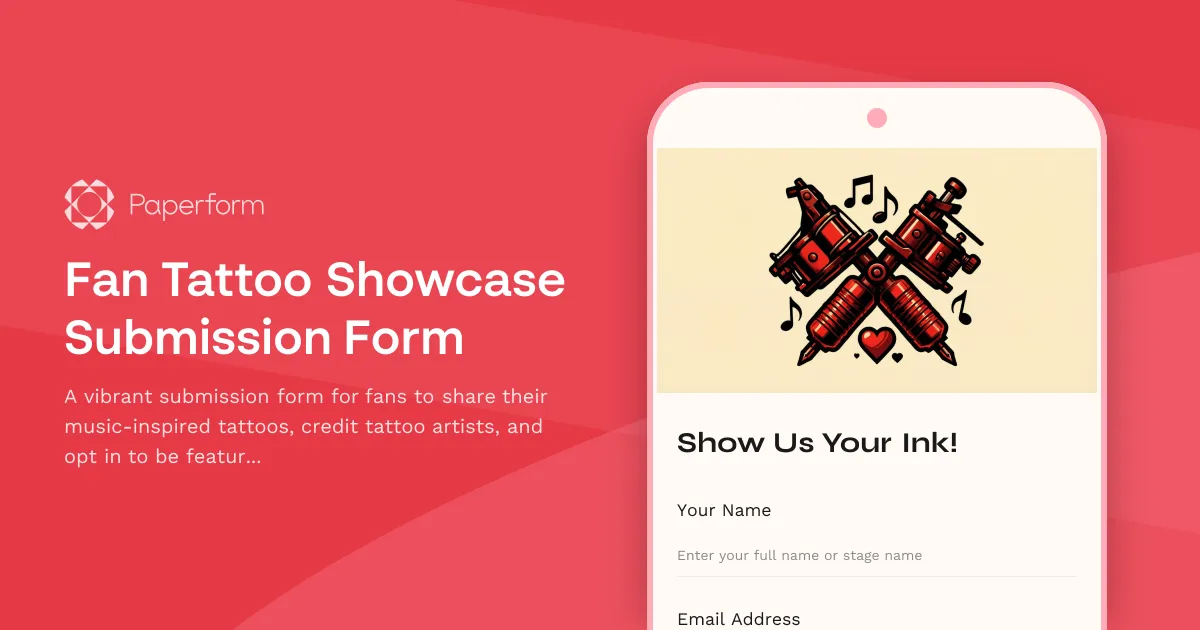 Fan Tattoo Showcase Submission Form