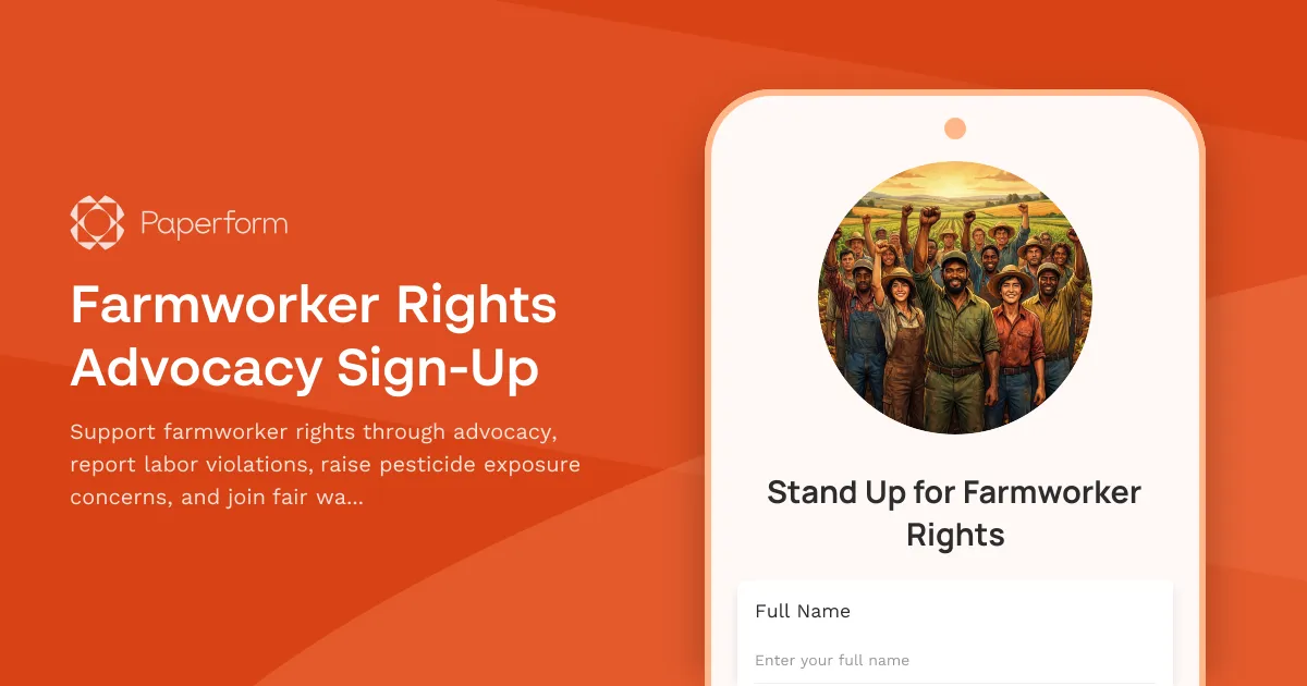Farmworker Rights Advocacy Sign-Up