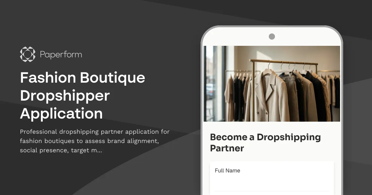 Fashion Boutique Dropshipper Application