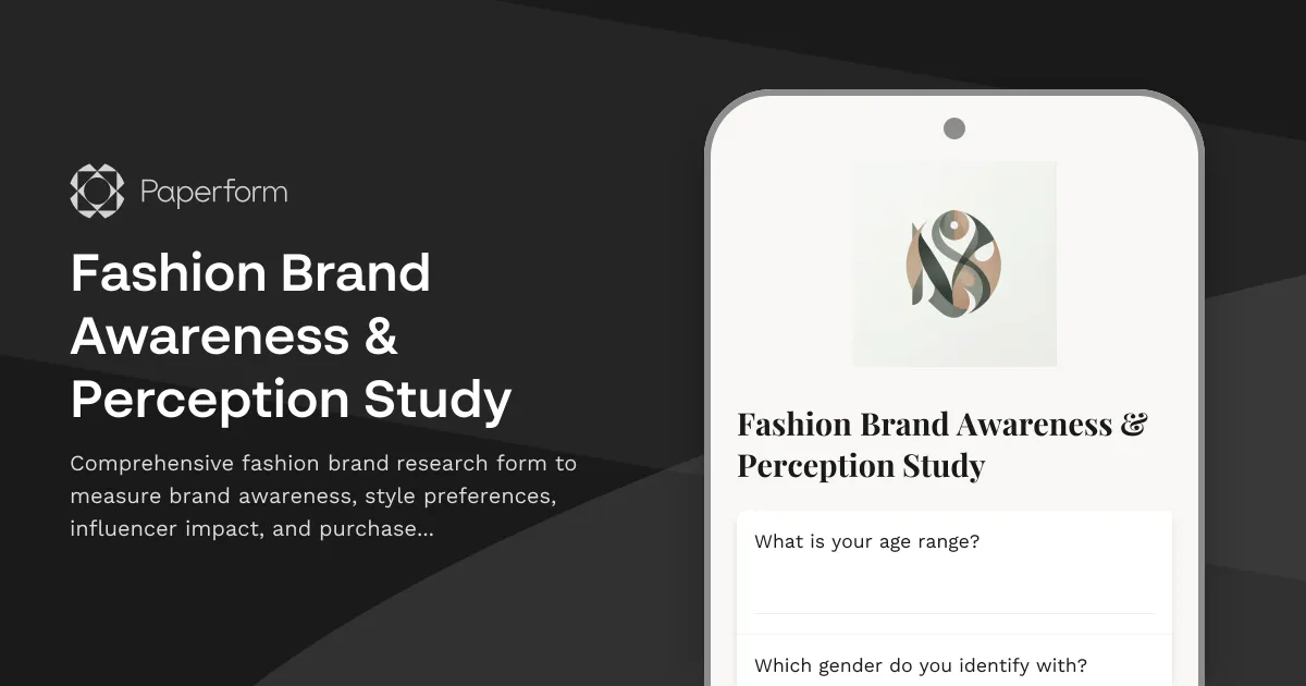 Fashion Brand Awareness & Perception Study