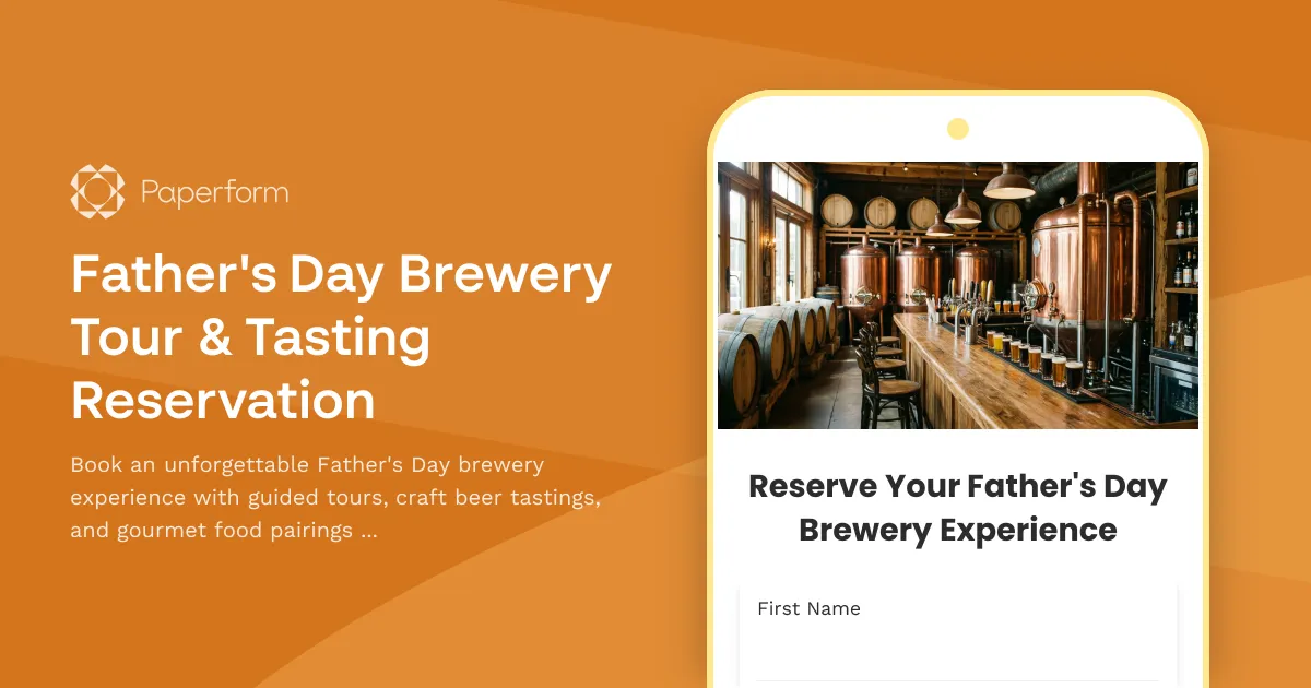 Father's Day Brewery Tour & Tasting Reservation