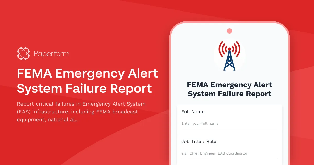FEMA Emergency Alert System Failure Report