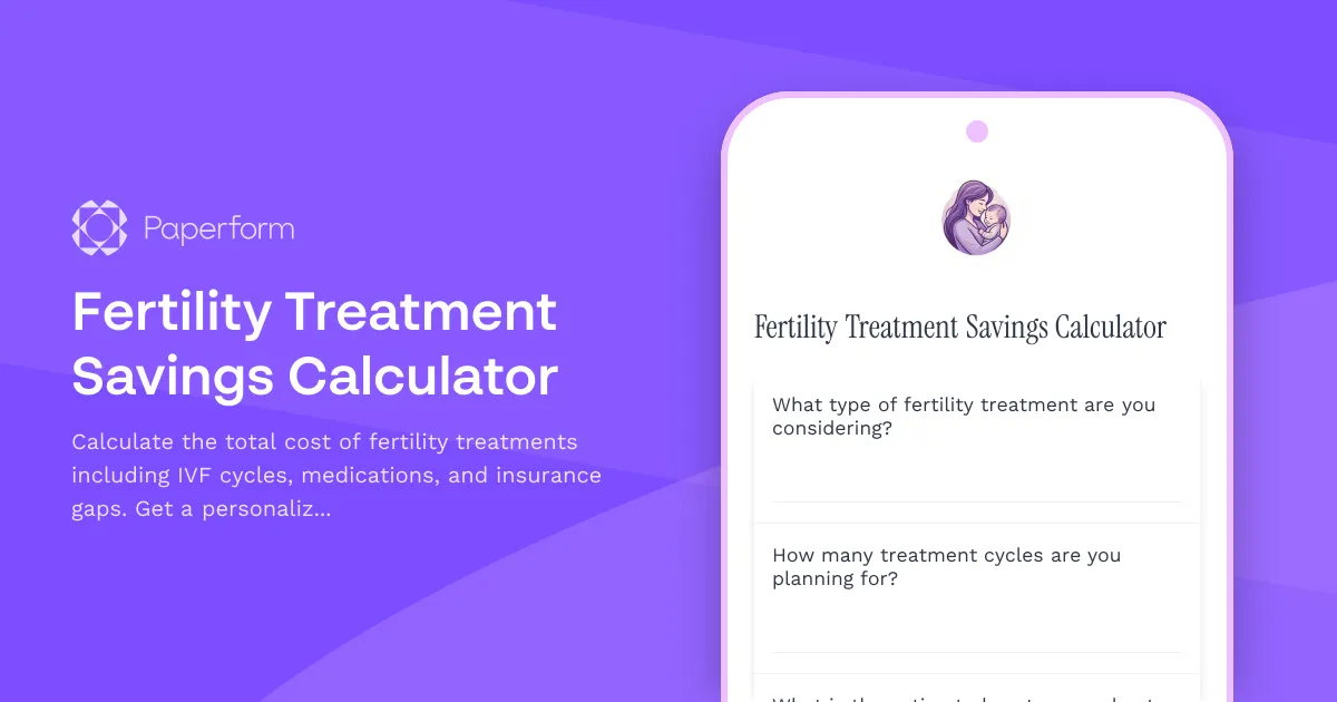 Fertility Treatment Savings Calculator
