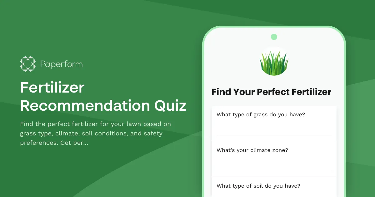 Fertilizer Recommendation Quiz