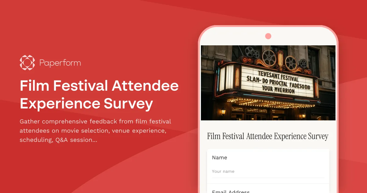 Film Festival Attendee Experience Survey