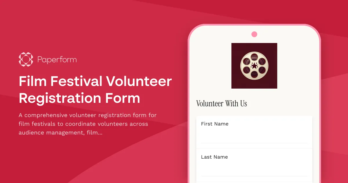 Film Festival Volunteer Registration Form