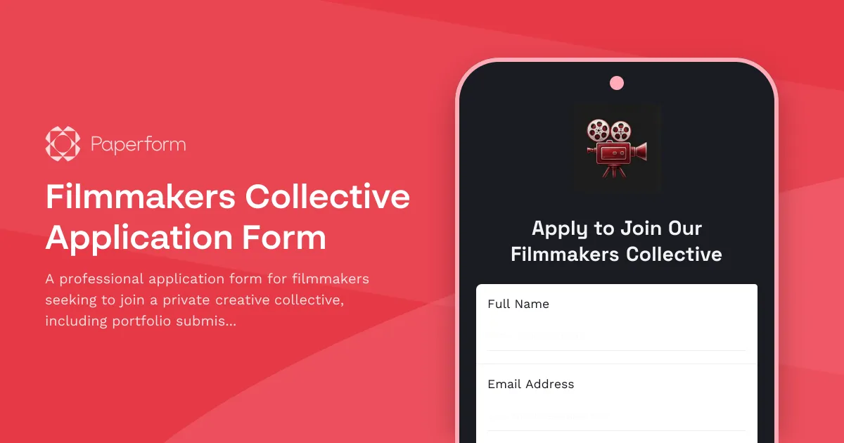 Filmmakers Collective Application Form
