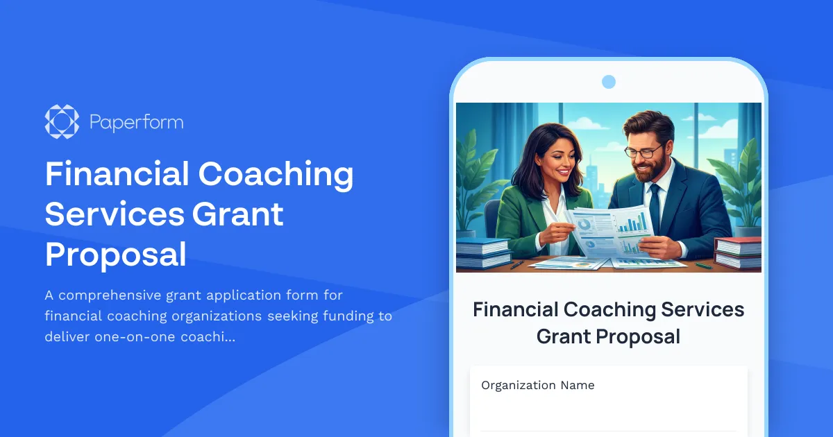 Financial Coaching Services Grant Proposal