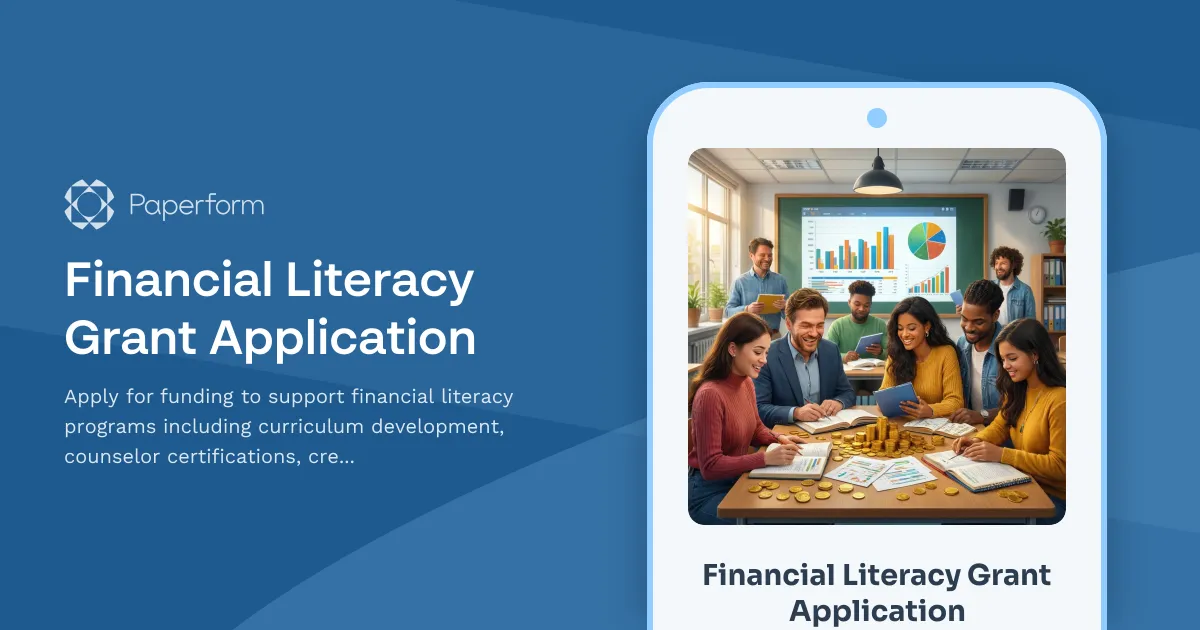 Financial Literacy Grant Application