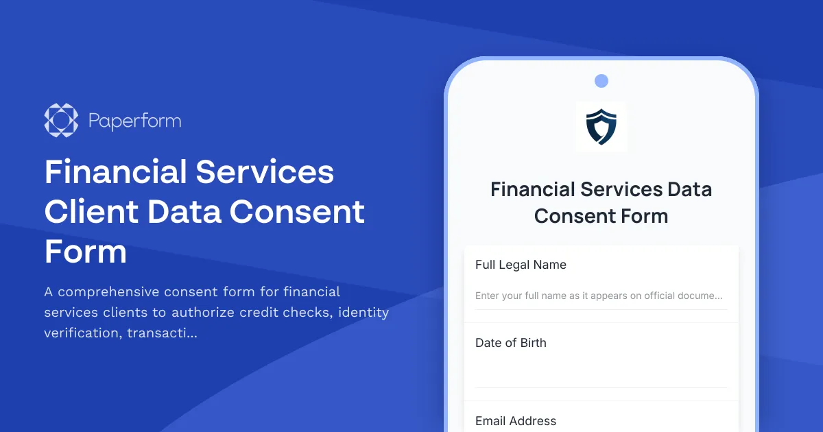 Financial Services Client Data Consent Form