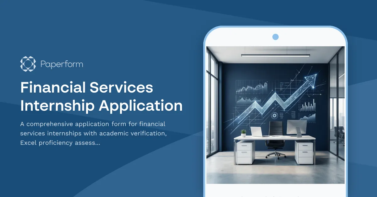 Financial Services Internship Application