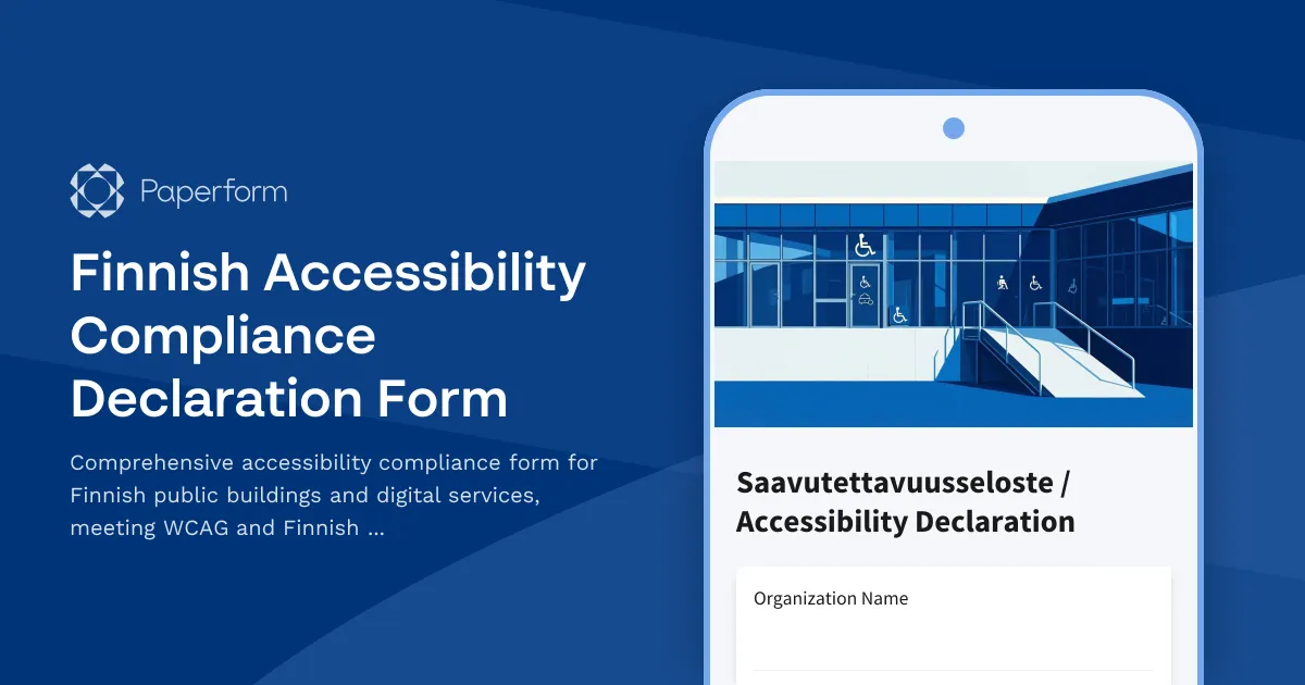 Finnish Accessibility Compliance Declaration Form