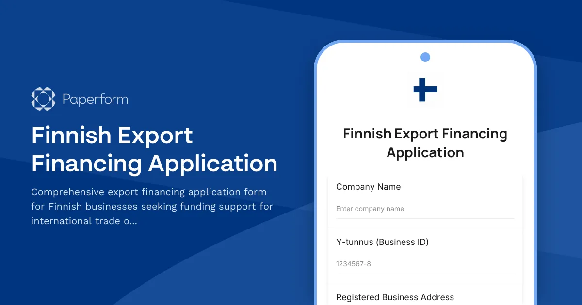 Finnish Export Financing Application